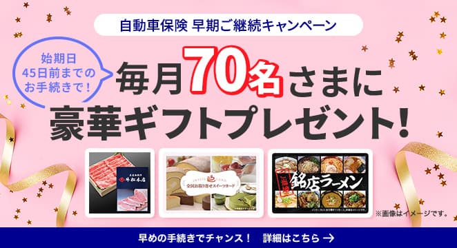 アクサダイレクト 毎月70名・豪華ギフト抽選
